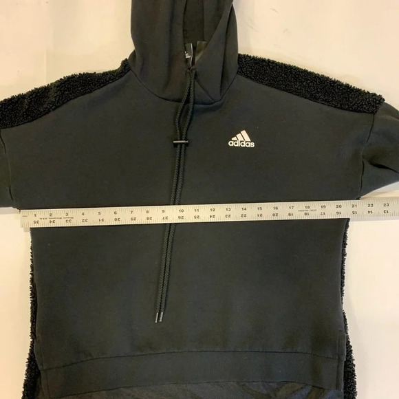 Adidas Women's Fuzzy Classic Long Sleeve Pullover Hoodie Size M - Picture 10 of 12